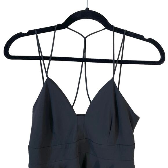 Express Womens Strappy VNeck Babydoll Cami Tank Top Black S Fairy Whimsigoth Y2K - Picture 3 of 10